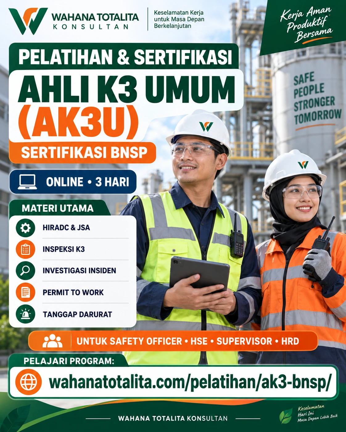 Poster Ahli K3 Umum Sertifikasi BNSP — Konsep Visual 1 oleh Wahana Totalita