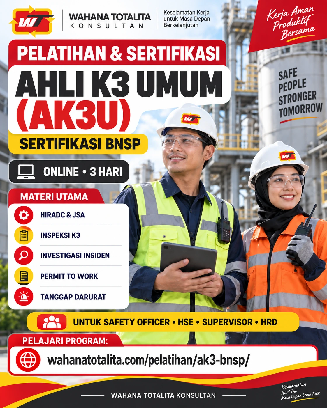 Poster Ahli K3 Umum Sertifikasi BNSP — Konsep Visual 2 oleh Wahana Totalita