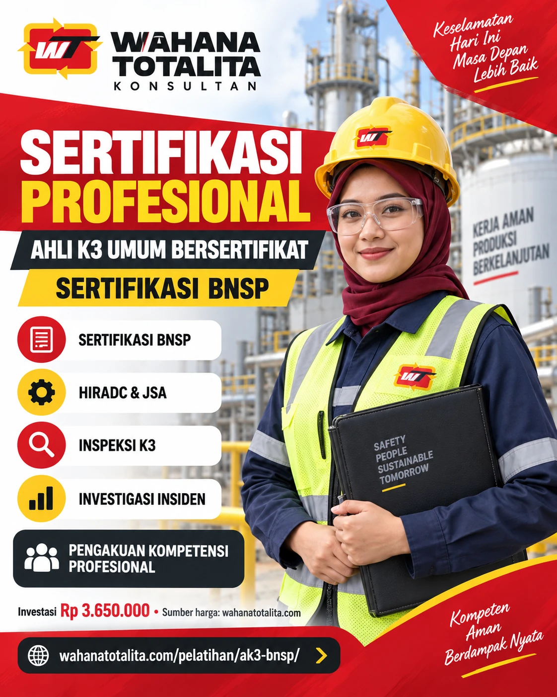 Poster Ahli K3 Umum Sertifikasi BNSP — Sertifikasi Profesional oleh Wahana Totalita