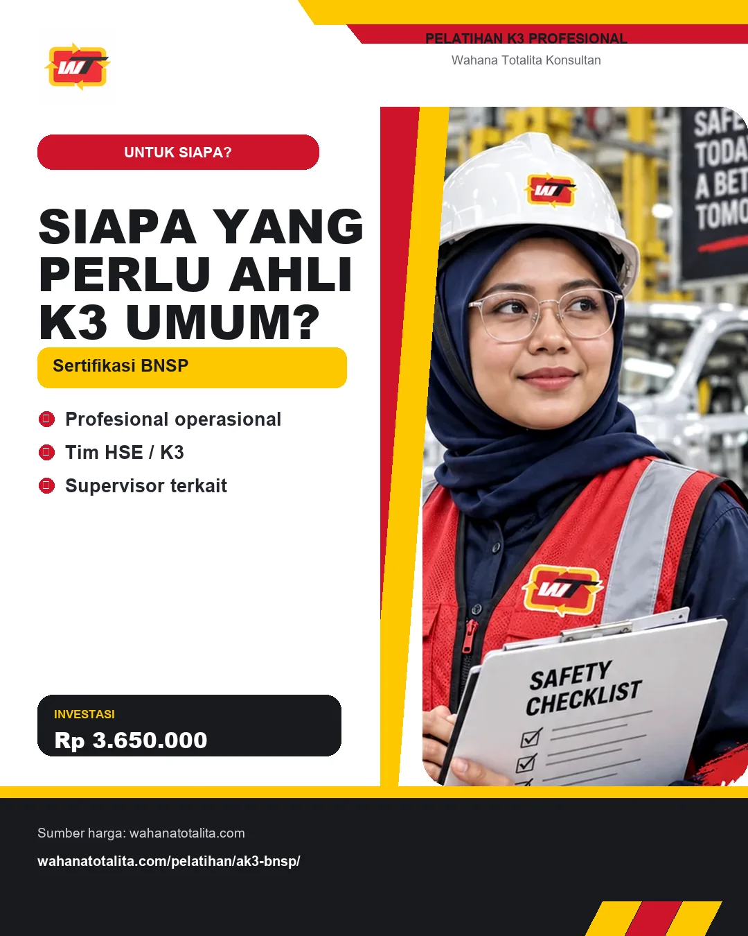 Siapa yang Perlu Ahli K3 Umum? Sertifikasi BNSP dengan informasi Profesional operasional, Tim HSE / K3, Supervisor terkait
