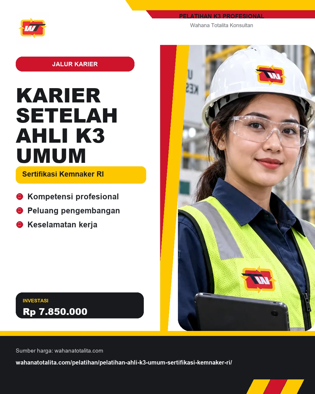 Karier Setelah Ahli K3 Umum Sertifikasi Kemnaker RI dengan informasi Kompetensi profesional, Peluang pengembangan, Keselamatan kerja