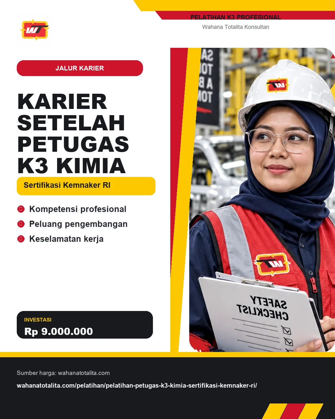 Karier Setelah Petugas K3 Kimia Sertifikasi Kemnaker RI dengan informasi Kompetensi profesional, Peluang pengembangan, Keselamatan kerja
