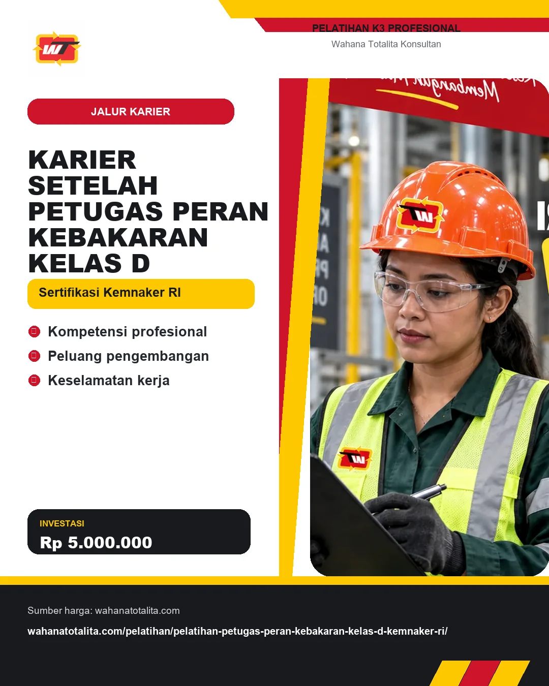 Karier Setelah Petugas Peran Kebakaran Kelas D Sertifikasi Kemnaker RI dengan informasi Kompetensi profesional, Peluang pengembangan, Keselamatan kerja