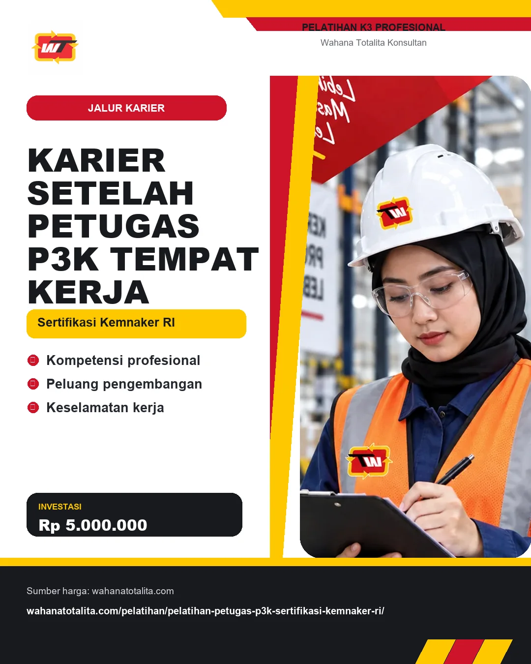 Karier Setelah Petugas P3K Tempat Kerja Sertifikasi Kemnaker RI dengan informasi Kompetensi profesional, Peluang pengembangan, Keselamatan kerja