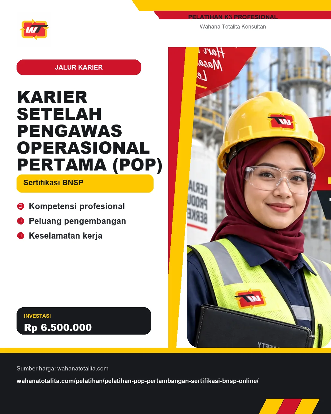 Karier Setelah Pengawas Operasional Pertama (POP) Sertifikasi BNSP dengan informasi Kompetensi profesional, Peluang pengembangan, Keselamatan kerja