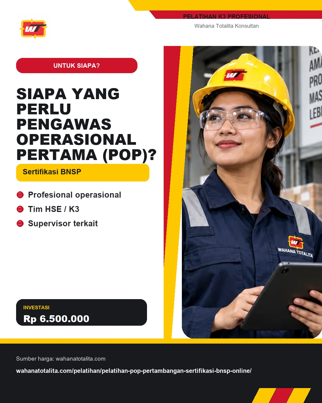 Siapa yang Perlu Pengawas Operasional Pertama (POP)? Sertifikasi BNSP dengan informasi Profesional operasional, Tim HSE / K3, Supervisor terkait