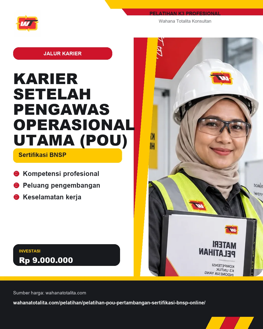 Karier Setelah Pengawas Operasional Utama (POU) Sertifikasi BNSP dengan informasi Kompetensi profesional, Peluang pengembangan, Keselamatan kerja