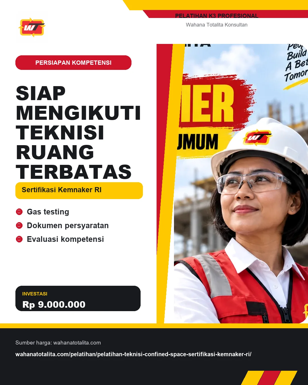 Siap Mengikuti Teknisi Ruang Terbatas Sertifikasi Kemnaker RI dengan informasi Gas testing, Dokumen persyaratan, Evaluasi kompetensi