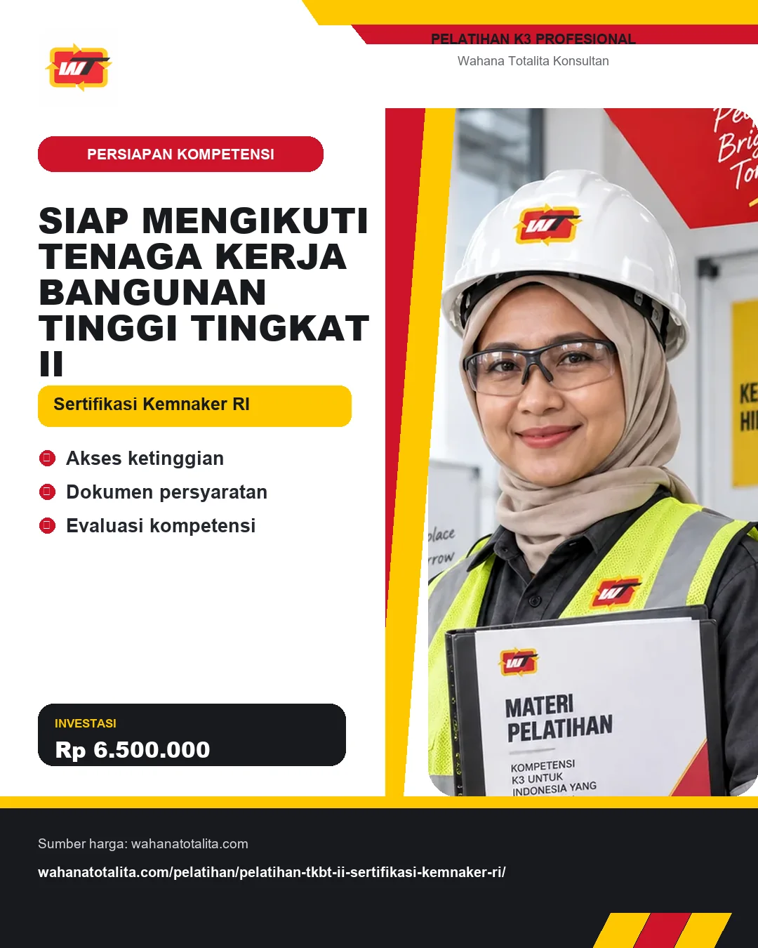 Siap Mengikuti Tenaga Kerja Bangunan Tinggi Tingkat II Sertifikasi Kemnaker RI dengan informasi Akses ketinggian, Dokumen persyaratan, Evaluasi kompetensi