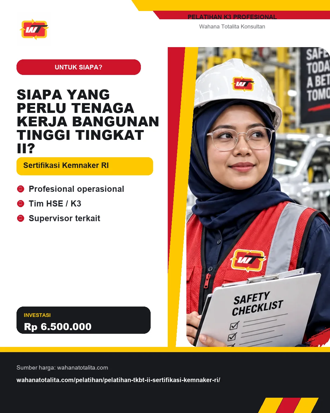 Siapa yang Perlu Tenaga Kerja Bangunan Tinggi Tingkat II? Sertifikasi Kemnaker RI dengan informasi Profesional operasional, Tim HSE / K3, Supervisor terkait